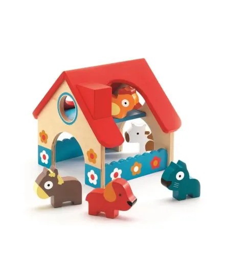 Djeco - drewniana zabawka mini farma Djeco - drewniana zabawka mini farma