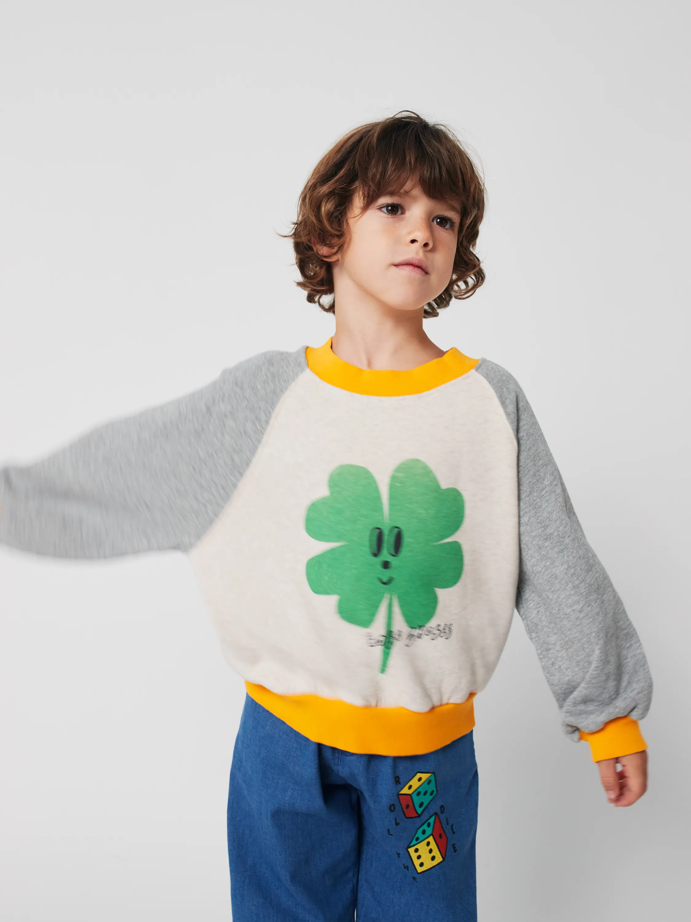 BOBO CHOSES - bluza dziecięca Lucky Clover Ranglan BOBO CHOSES - bluza dziecięca Lucky Clover Ranglan