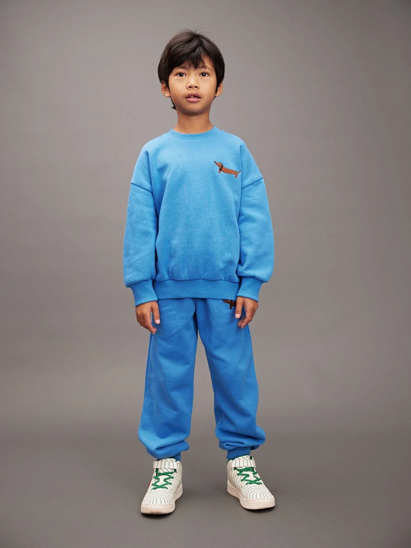 Mini Rodini - bluza dresowa z wyhaftowanym psem