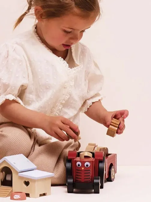 Le Toy Van - Traktor Drewniany z Przyczepą dla Dzieci Le Toy Van - Traktor Drewniany z Przyczepą dla Dzieci