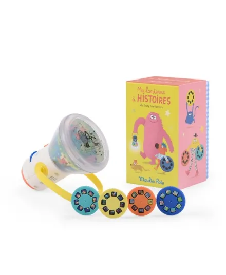 Moulin Roty - projektor z funkcją lampki dla dzieci 2w1 Les Schmouks Moulin Roty - projektor z funkcją lampki dla dzieci 2w1 Les Schmouks