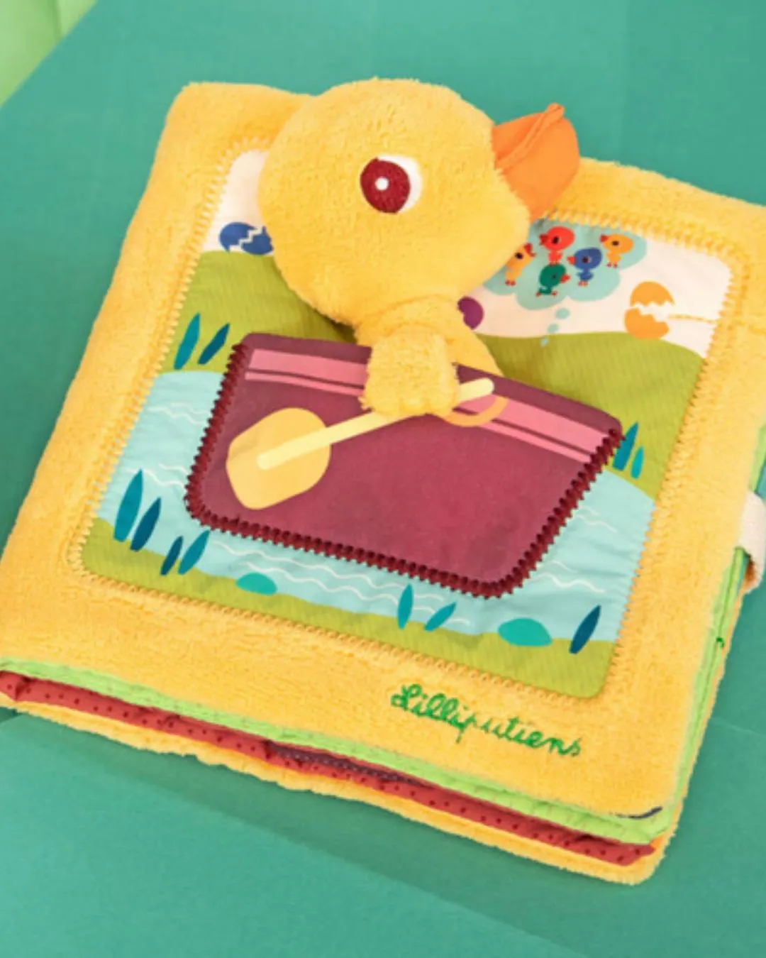 Lilliputiens - książeczka aktywizująca z mini-przytulanką Na farmie Kaczorek Gaspard 18 m+ Lilliputiens - książeczka aktywizująca z mini-przytulanką Na farmie Kaczorek Gaspard 18 m+