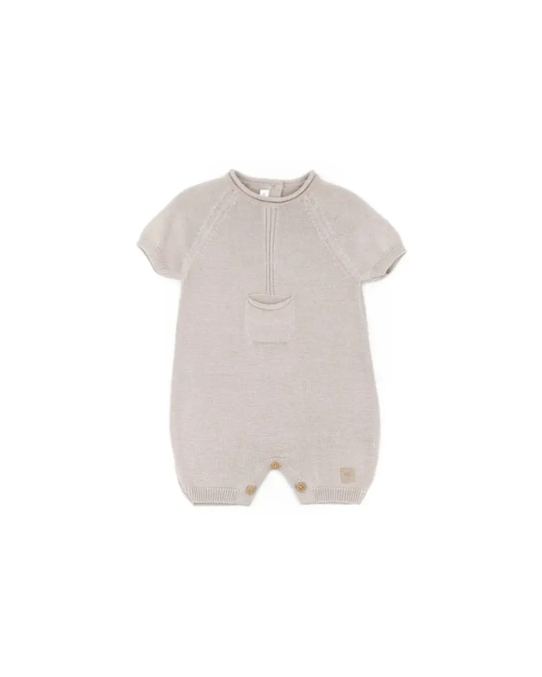 Bamboom - kamelowy dzianinowy rampers z kieszonką Bamboom - kamelowy dzianinowy rampers z kieszonką