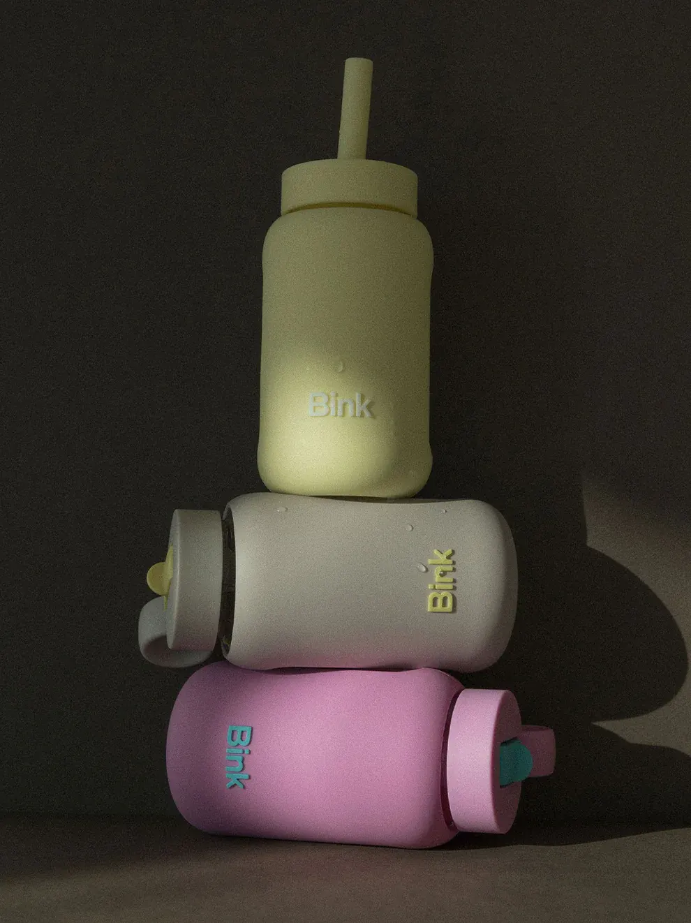 Bink - silikonowa nasadka z rurką do butelek Bink Kids 300 ml Chalk