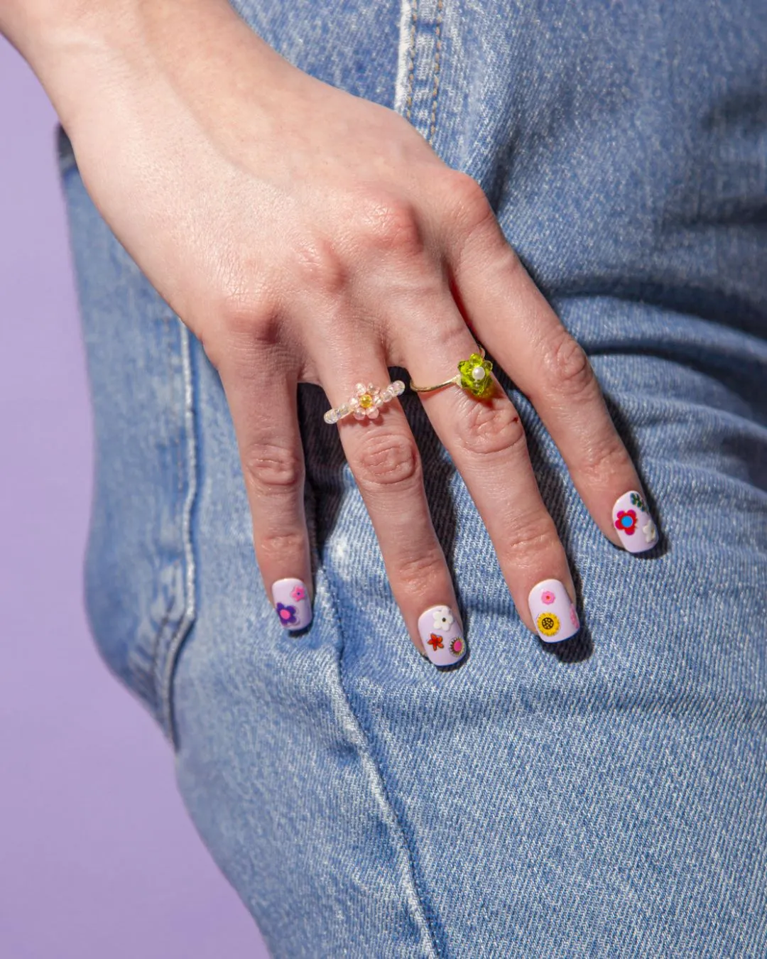 OMY - Naklejki na paznokcie 120 sztuk Flower