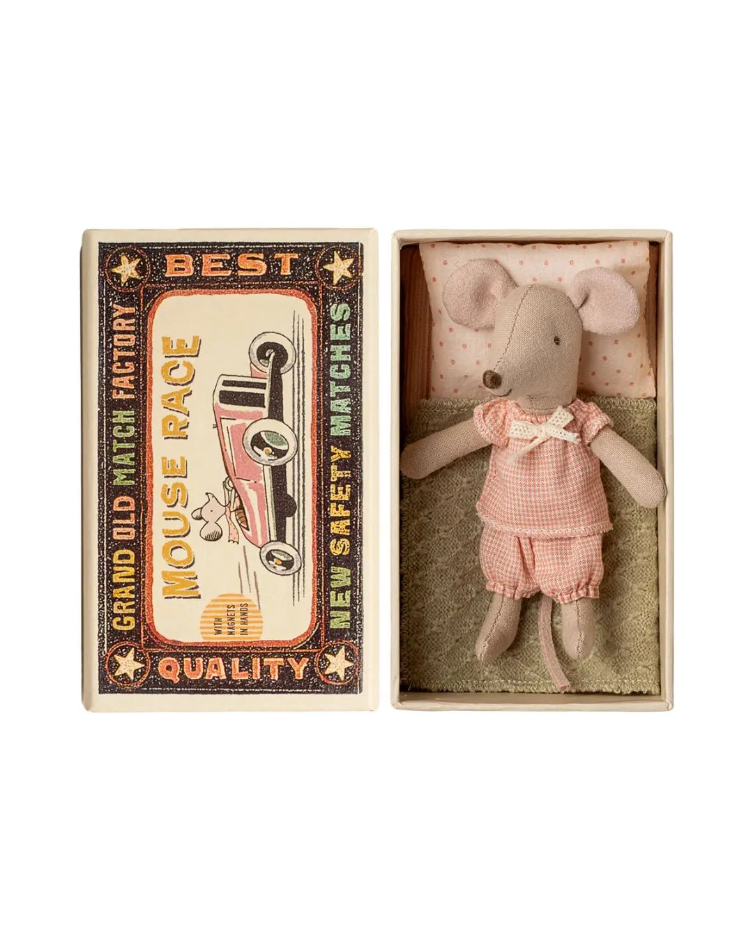 Maileg - myszka mała siostra w pudełku zapałek Maileg - myszka mała siostra w pudełku zapałek