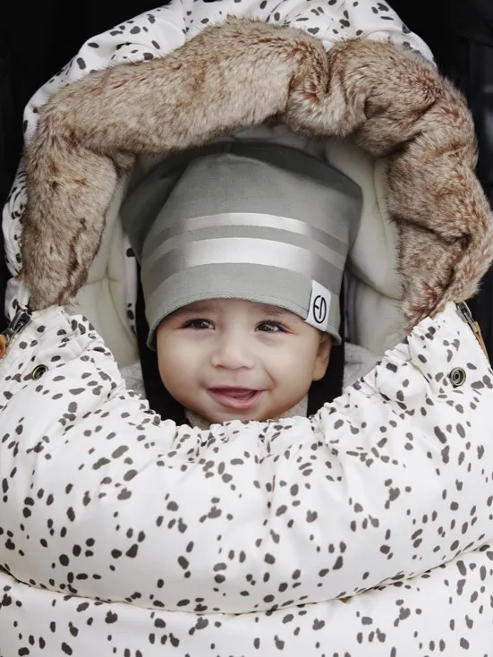 Elodie Details - śpiworek zimowy do wózka z futerkiem Dalmatian Dots