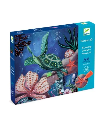 Djeco - zestaw artystyczny malowanie 3D Głębia oceanu