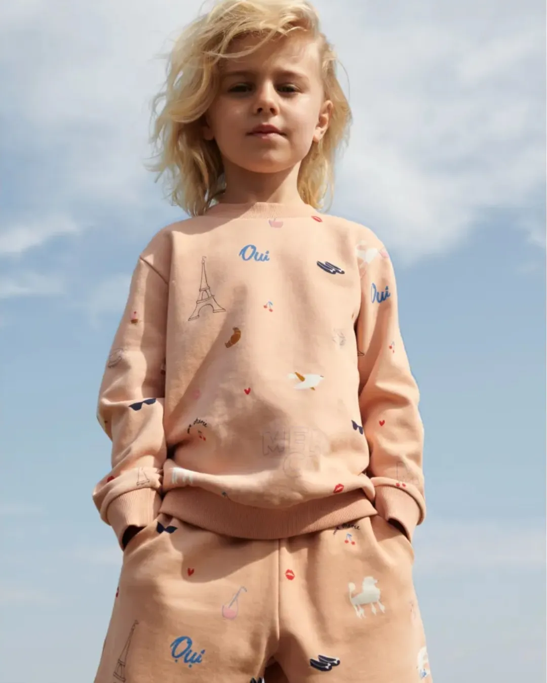 Liewood - spodenki dresowe z nadrukiem Gram Paris Pale tuscany Liewood - spodenki dresowe z nadrukiem Gram Paris Pale tuscany