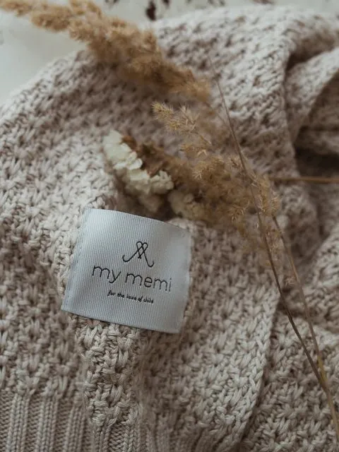 My Memi - bambusowy kocyk 80x100 Chain Light Beige My Memi - bambusowy kocyk 80x100 Chain Light Beige