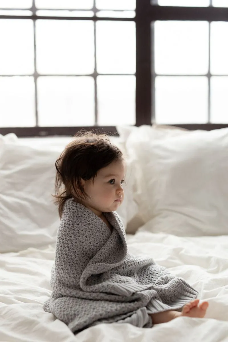 My Memi - bambusowy kocyk 80x100 Chain Light Grey