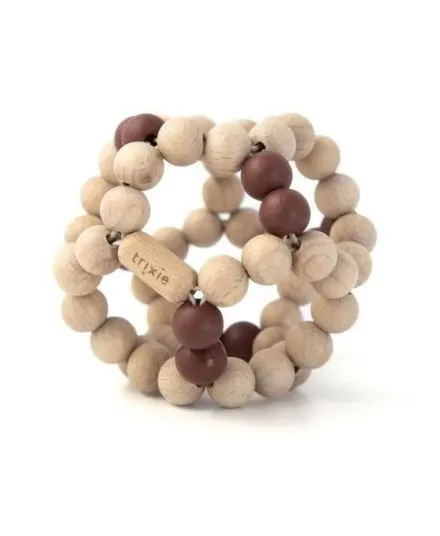 Trixie - kulka drewniane koraliki Brązowa