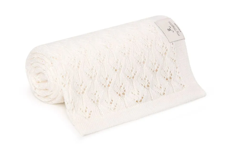 My Memi - ażurowy kocyk bambusowy 80x100 Cream My Memi - ażurowy kocyk bambusowy 80x100 Cream