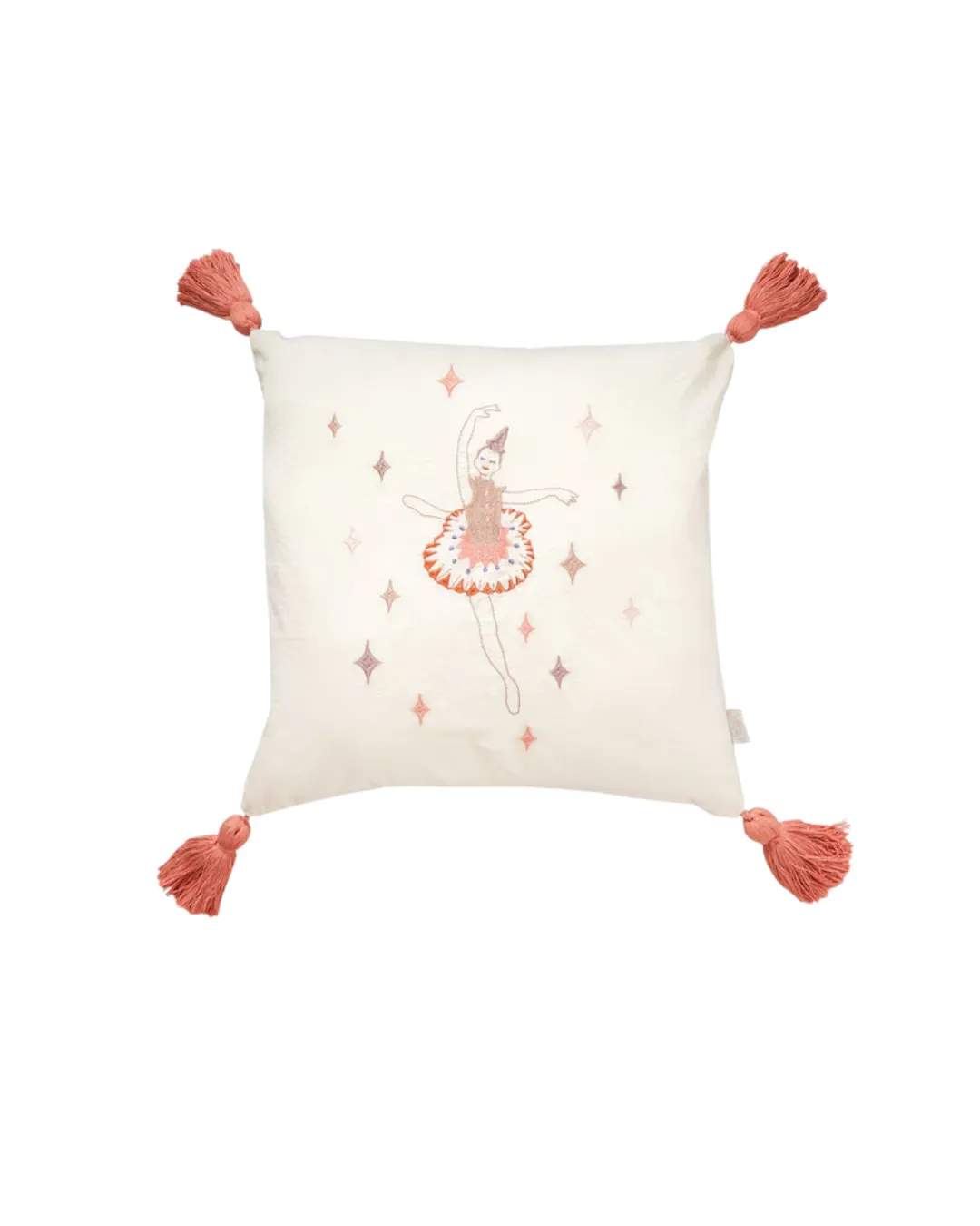 Cam Cam Copenhagen - poduszka haftowana z frędzlami OCS Ballerina Cam Cam Copenhagen - poduszka haftowana z frędzlami OCS Ballerina