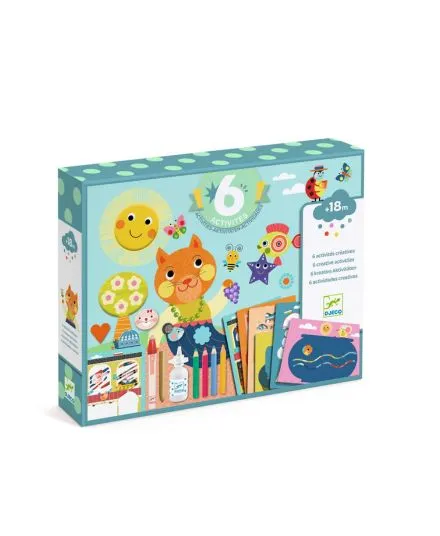 Djeco - zestaw kreatywny 6w1 Kotek i przyjaciele