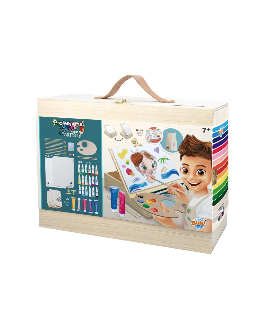 Buki - drewniana walizka artysty z akcesoriami Buki - drewniana walizka artysty z akcesoriami