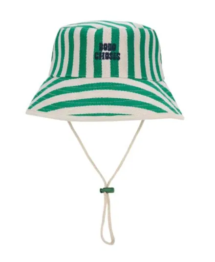 BOBO CHOSES - kapelusz bawełniany w paski Stripes muliticolor 