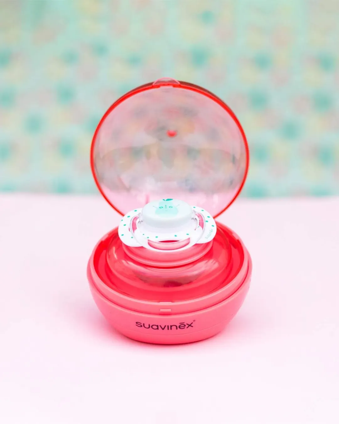 Suavinex - sterylizator do smoczków UV Duccio Wanderlust różowy