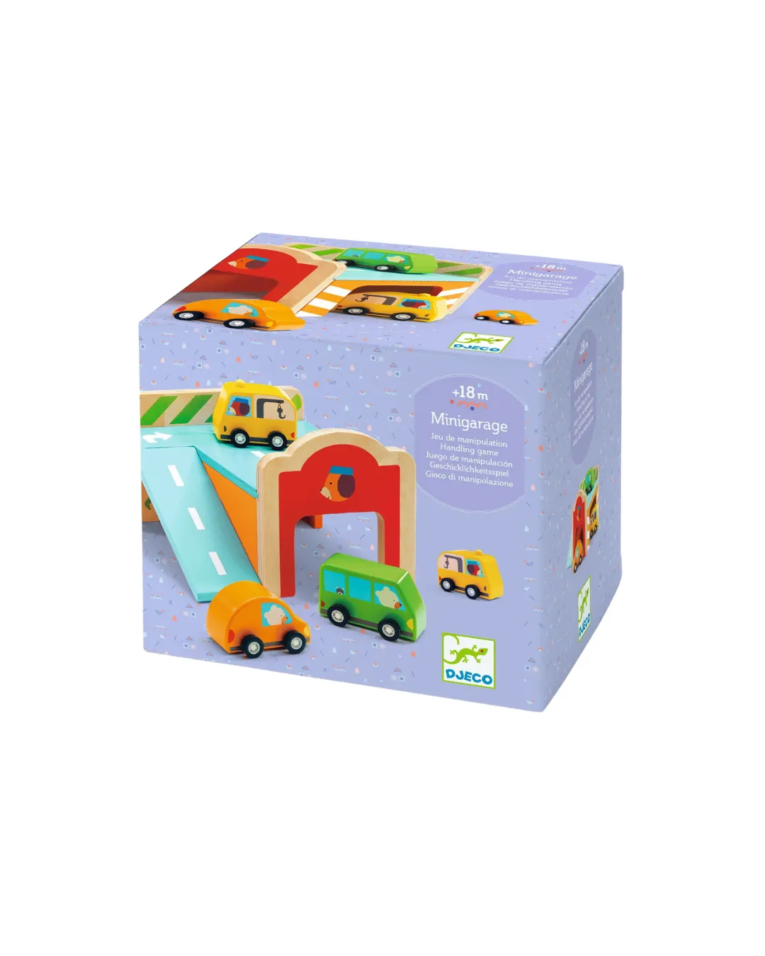 Djeco - drewniana zabawka mini garaż 