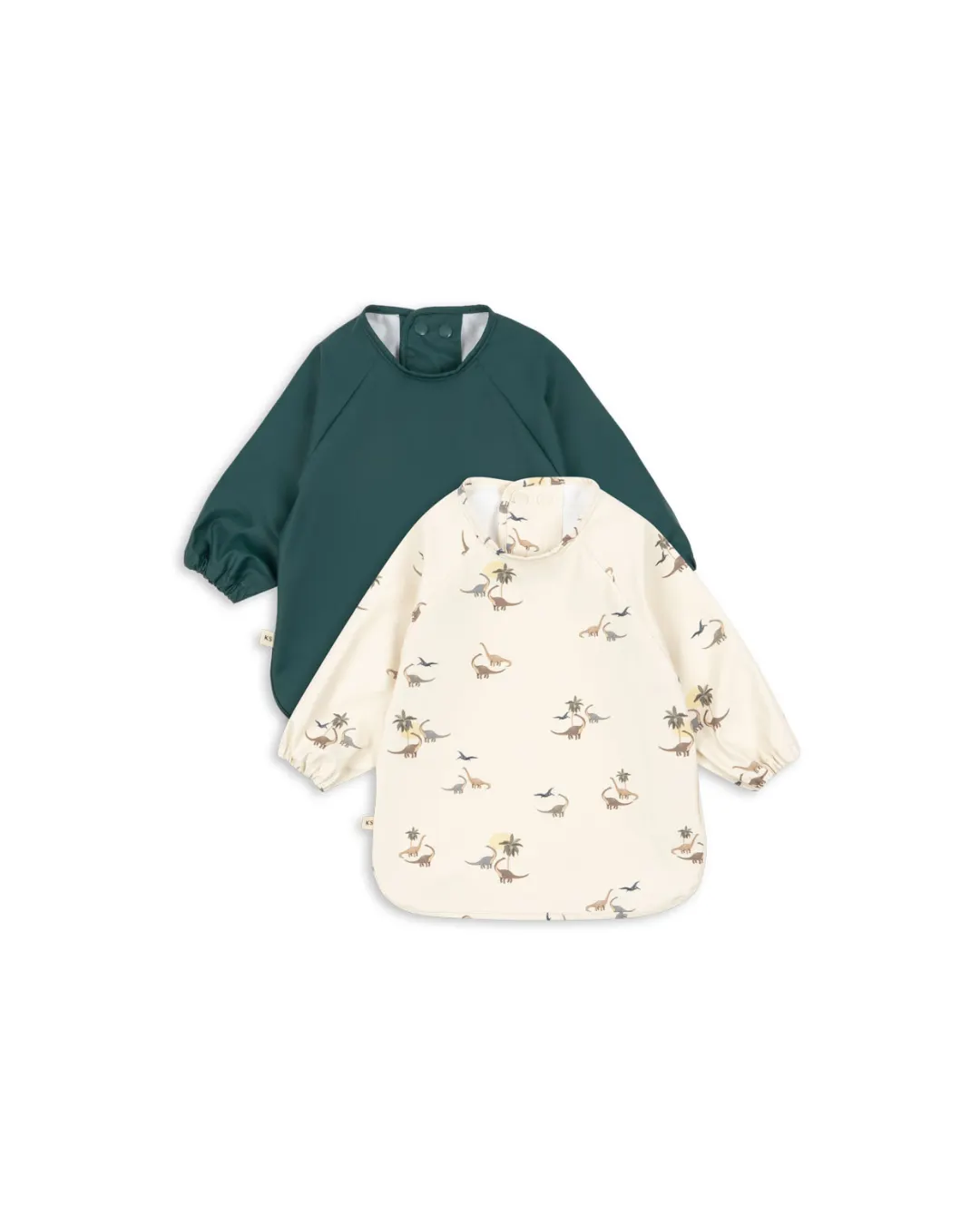 Konges Sløjd - śliniak z długimi rękawami 2 sztuki Kubi/Rain Forest