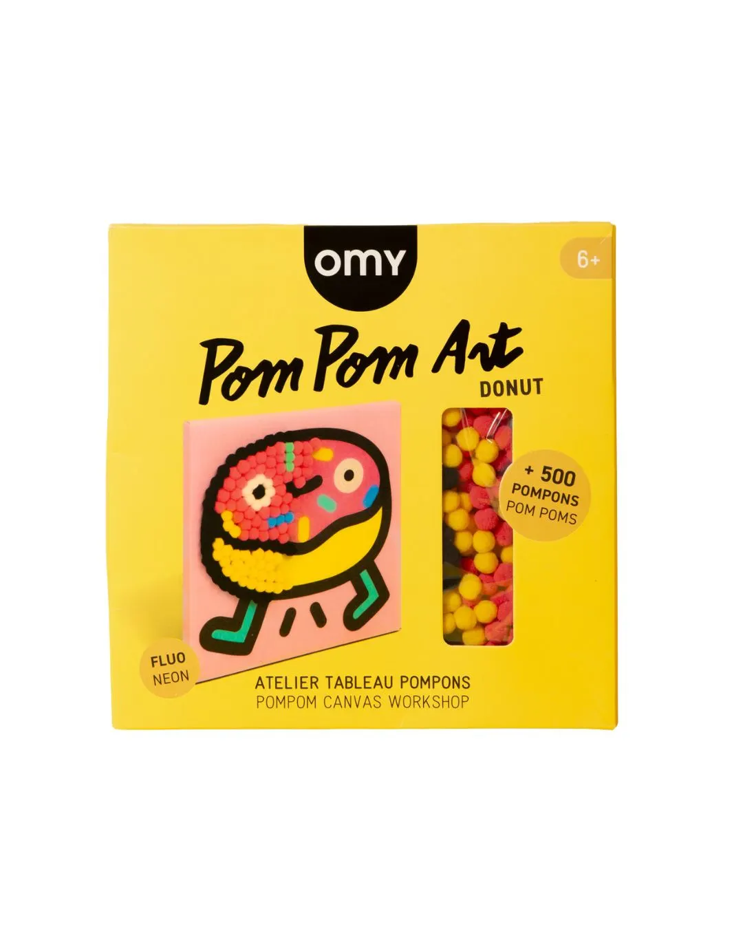 OMY - Zestaw kreatywny do wyklejania pomponami Donat OMY - Zestaw kreatywny do wyklejania pomponami Donat