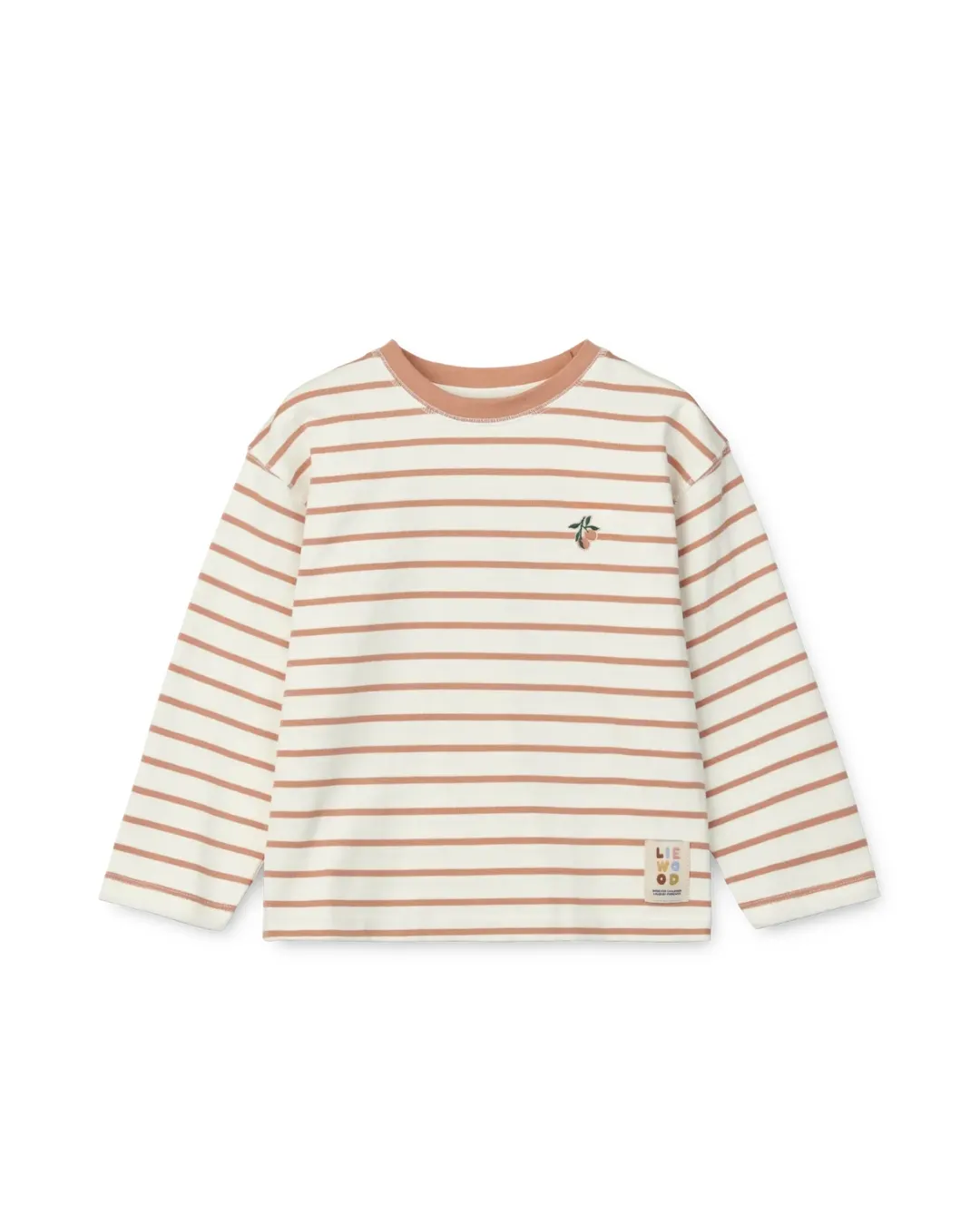 Liewood - koszulka z długim rękawem Tyler Stripe Tuscany rose Creme de la creme