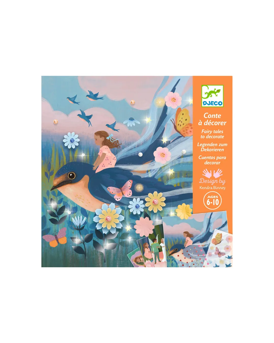 Djeco - zestaw artystyczny 4 w 1 Calineczka Djeco - zestaw artystyczny 4 w 1 Calineczka