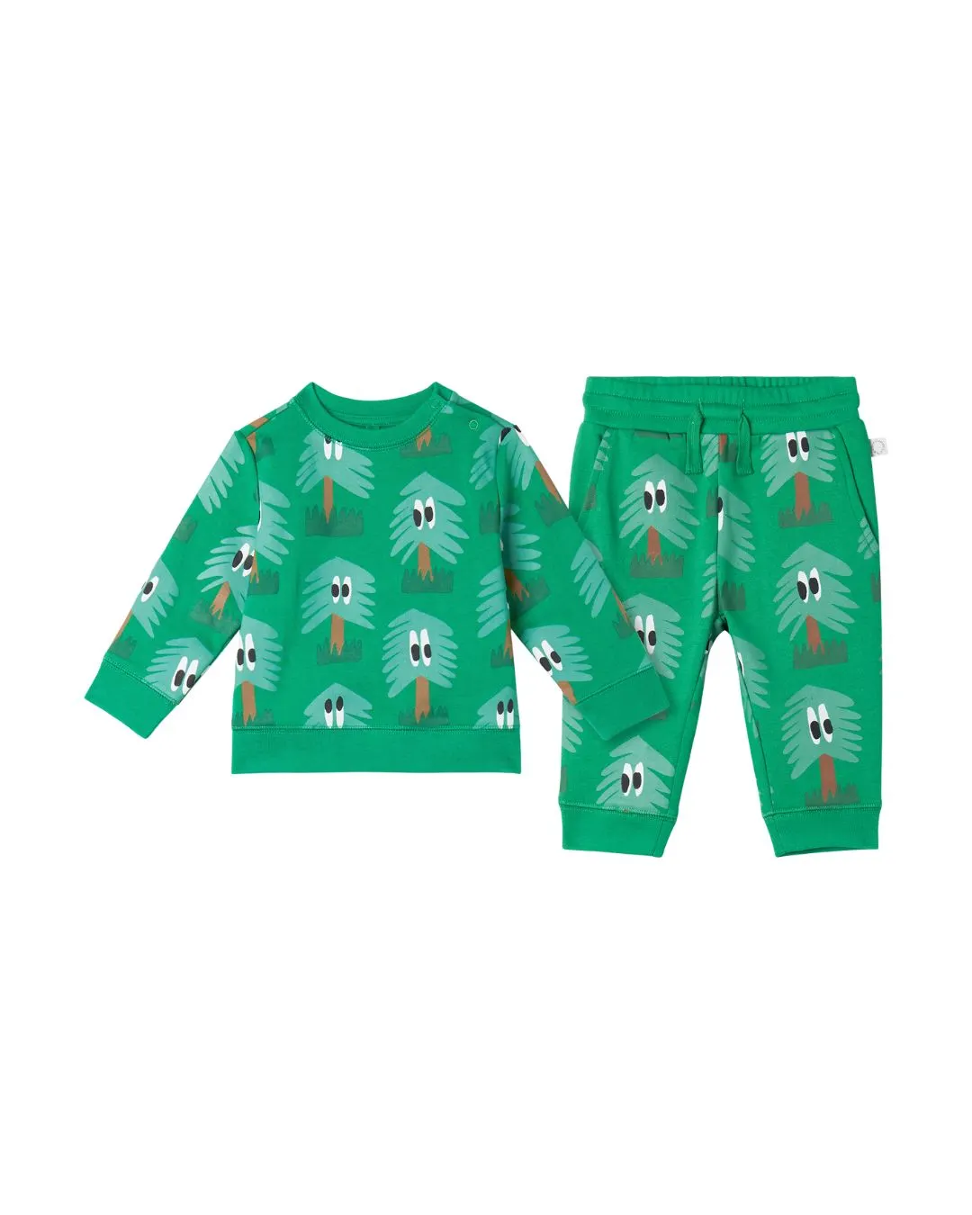 Stella McCartney - bawełniany dres niemowlęcy Tree