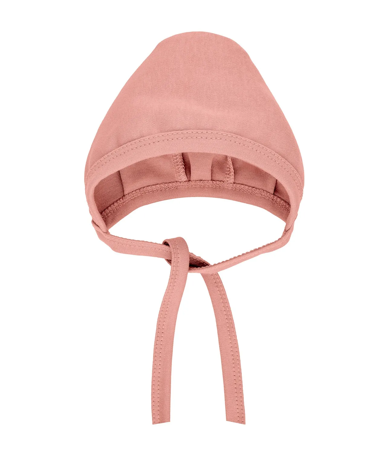 Poofi - czapka niemowlęca wiązana herbaciana róża