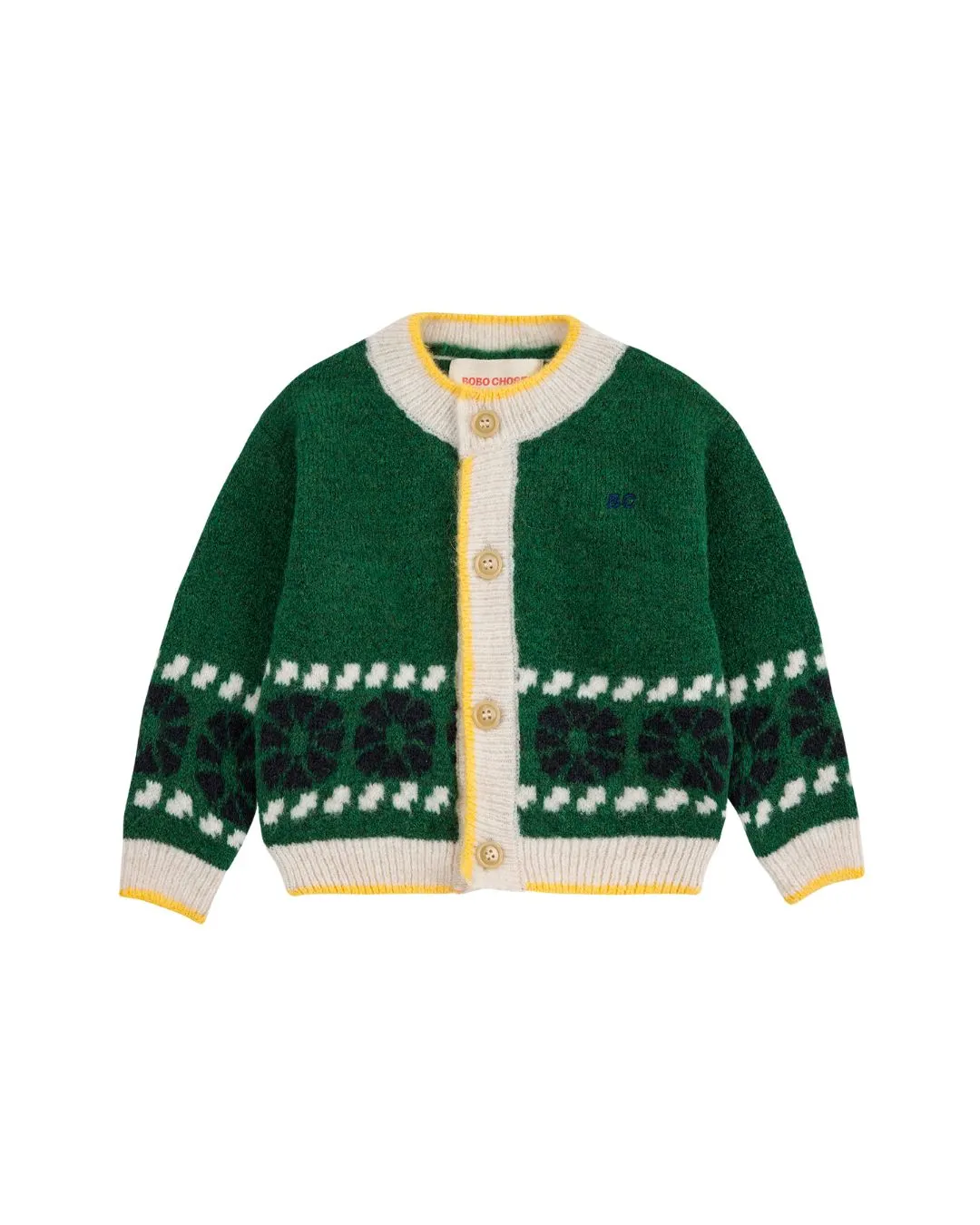 BOBO CHOSES - sweterek dla dziecka Jacquard Cardigan Kaleidoscope BOBO CHOSES - sweterek dla dziecka Jacquard Cardigan Kaleidoscope