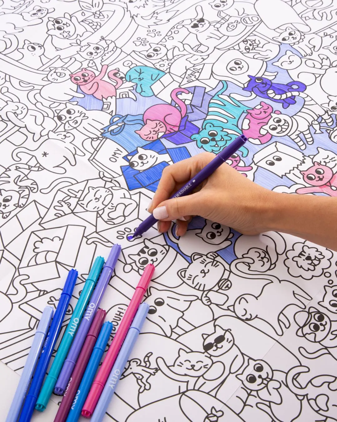 Omy - gigantyczna kolorowanka 100x70 Kitty Omy - gigantyczna kolorowanka 100x70 Kitty