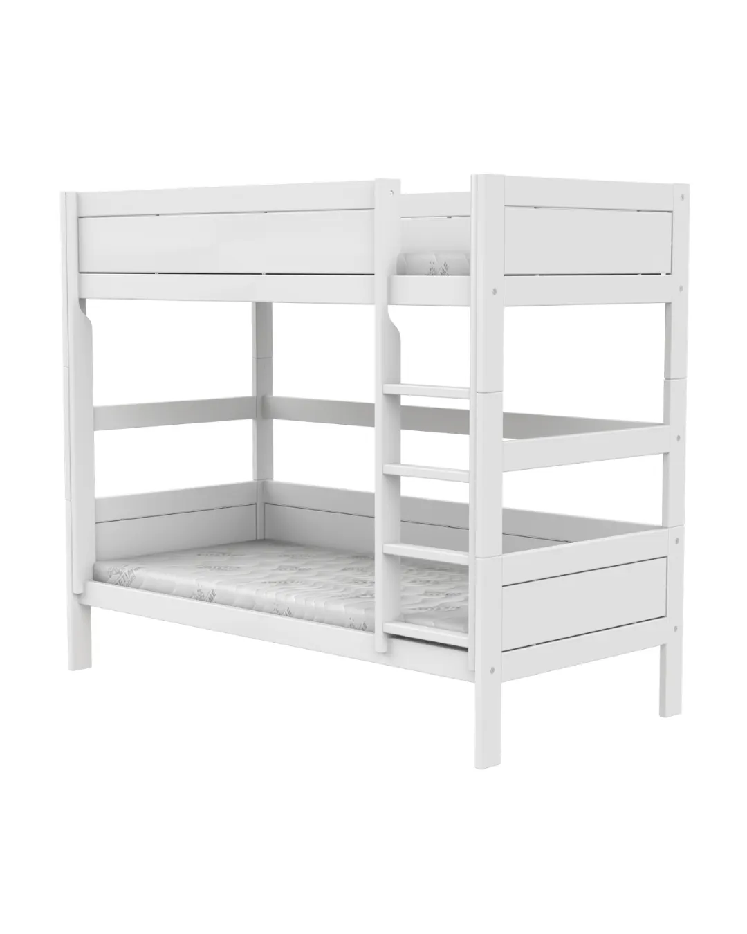 LIFETIME Kidsrooms - łóżko piętrowe 90x200 cm z drabinką White Premium