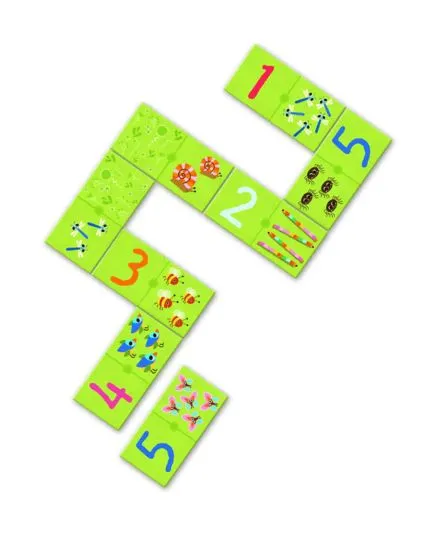 Djeco - gra w domino tekturowe z liczbami Djeco - gra w domino tekturowe z liczbami