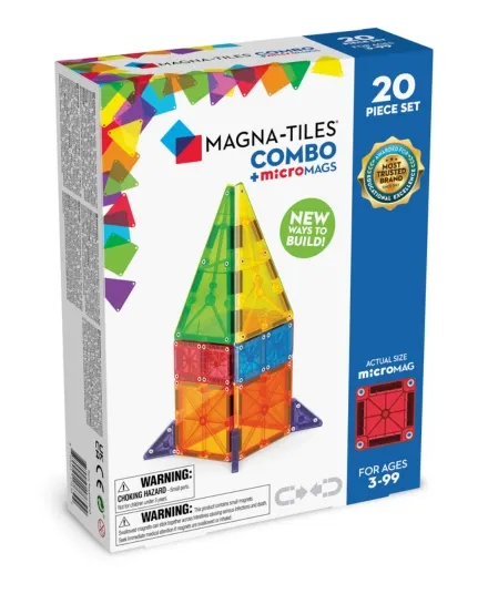 Magna-Tiles - klocki magnetyczne microMAGS COMBO 20 elementów