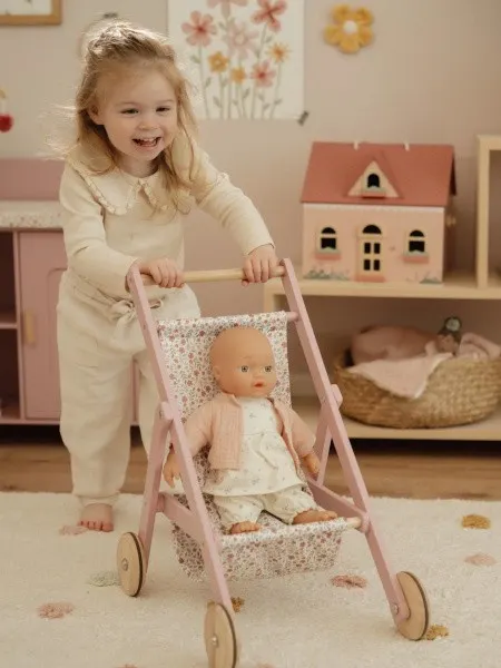 Wózek drewniany dla lalek Little Dutch FSC