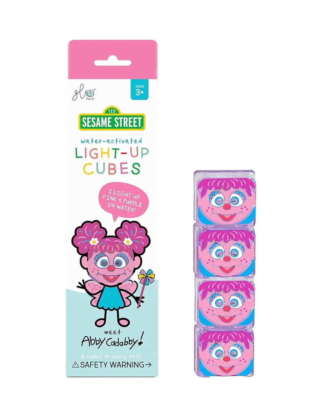 Glo Pals - kostki sensoryczne świecące w wodzie Abby Ulica Sezamkowa Glo Pals - kostki sensoryczne świecące w wodzie Abby Ulica Sezamkowa