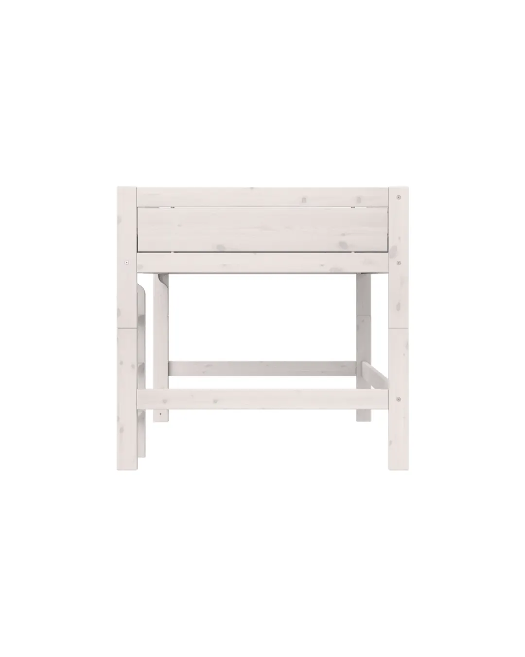 LIFETIME Kidsrooms - łóżko półwysokie Mid Sleeper z drabinką 120x200 cm Whitewash Premium