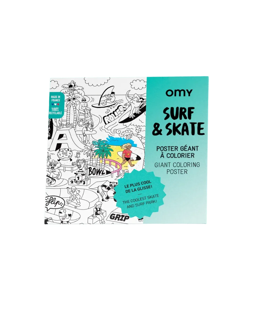 Omy - gigantyczna kolorowanka 100x70 Surf & Skate Omy - gigantyczna kolorowanka 100x70 Surf & Skate
