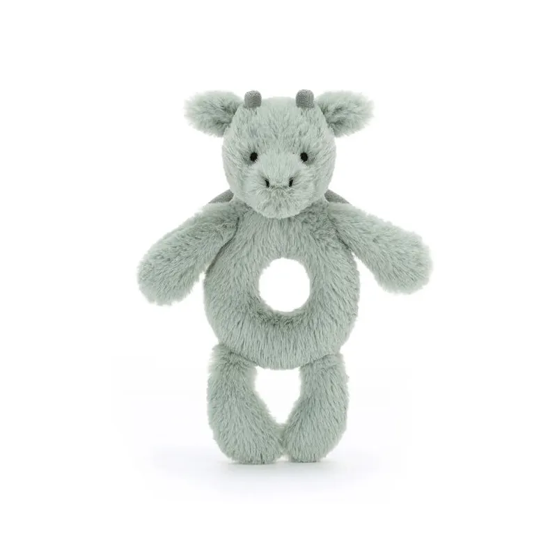 Jellycat - smok grzechotka miętowo - szara 18 cm Jellycat - smok grzechotka miętowo - szara 18 cm