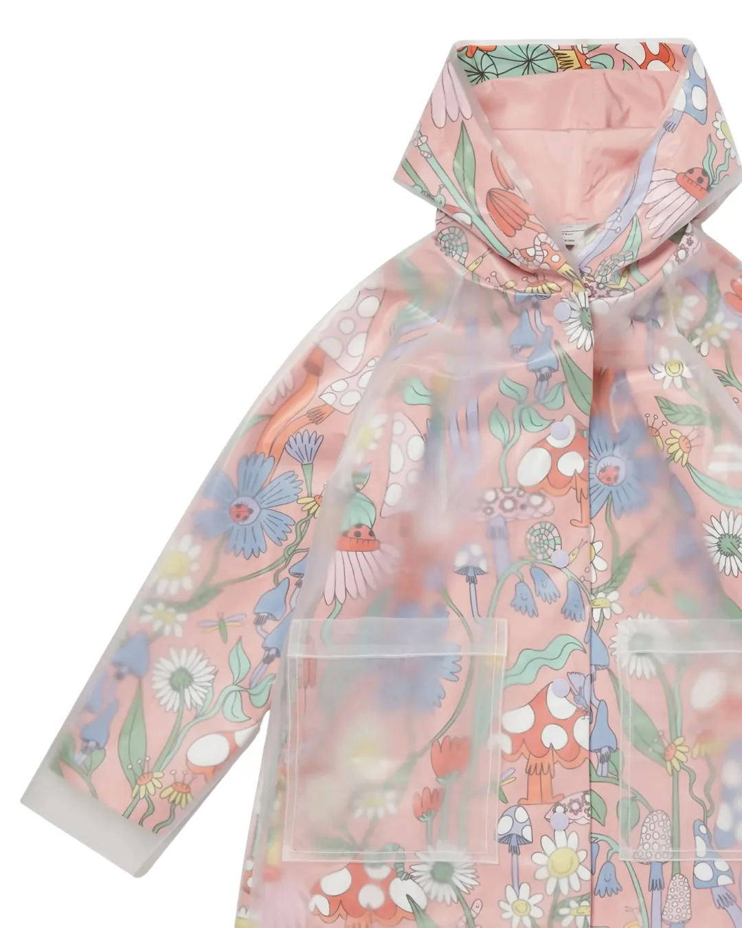 Stella McCartney - płaszcz dziewczęcy Woodland Print Hooded Raincoat