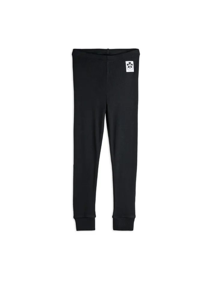 Mini Rodini - legginsy Modal Rib Black