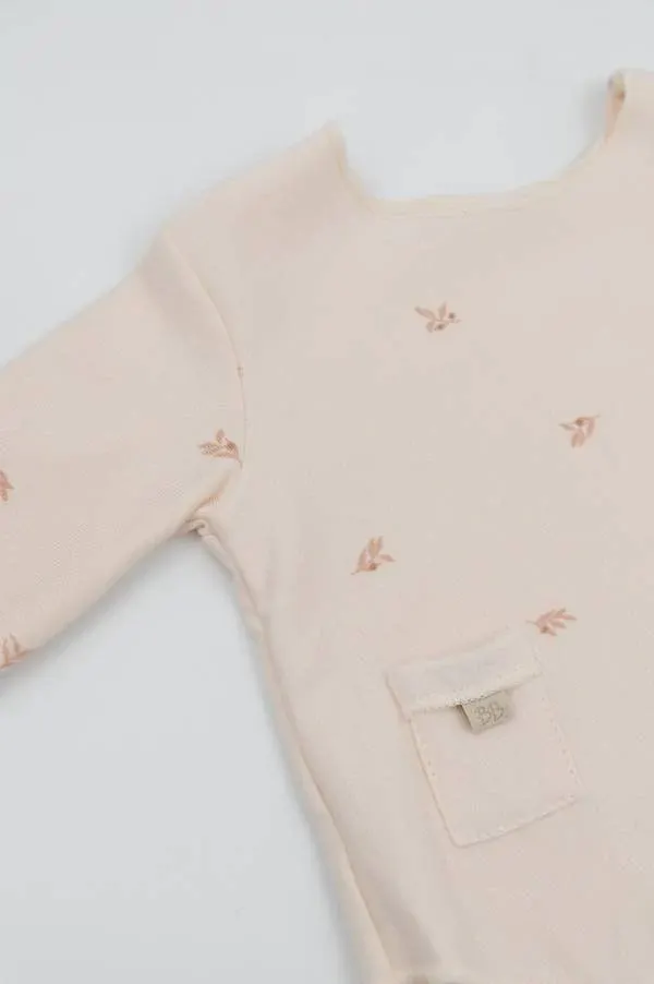 Bamboom - bambusowa bluzka niemowlęca z długim rękawem Pure oliwki