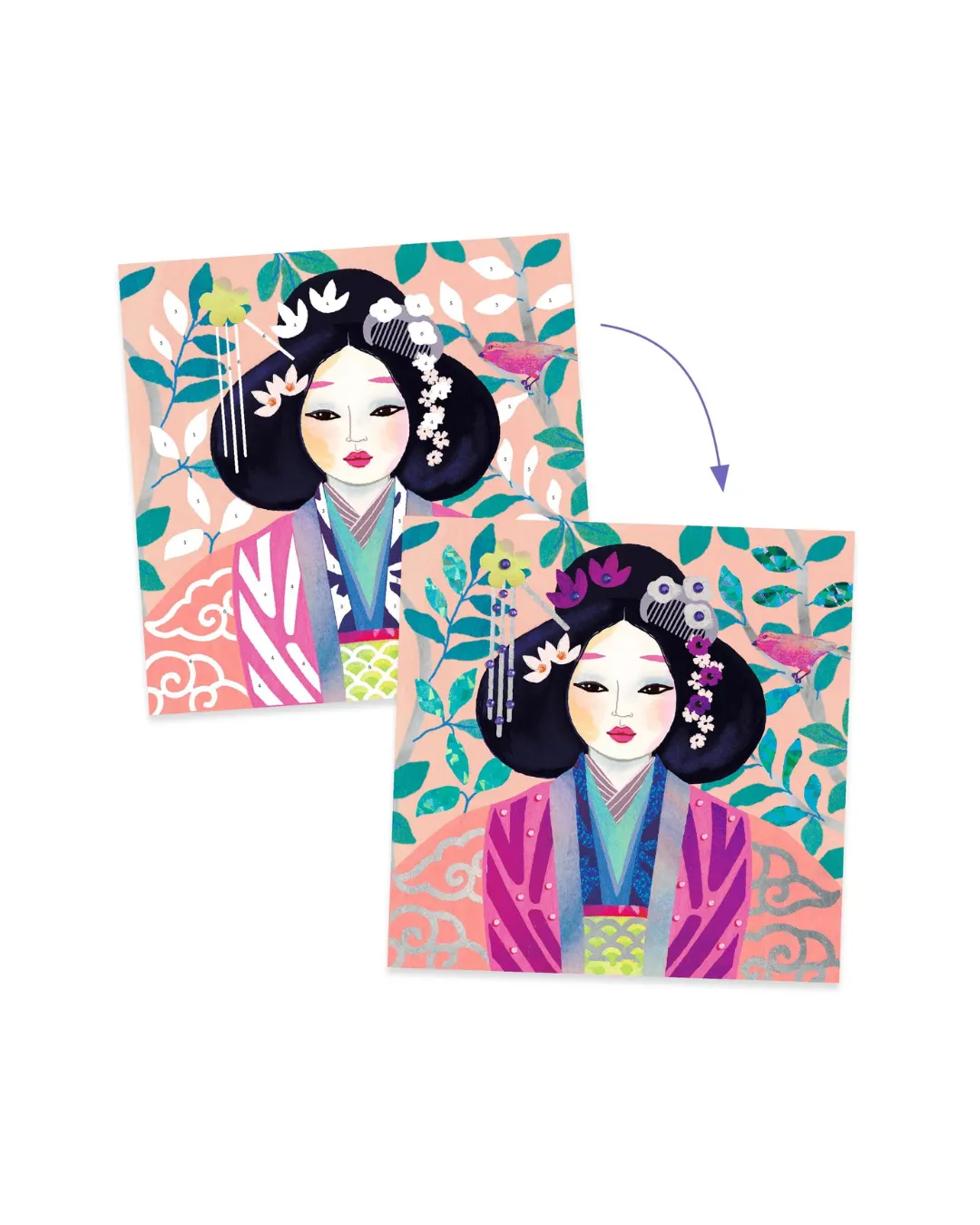 Djeco - zestaw artystyczny z folią transferową Biżuteria