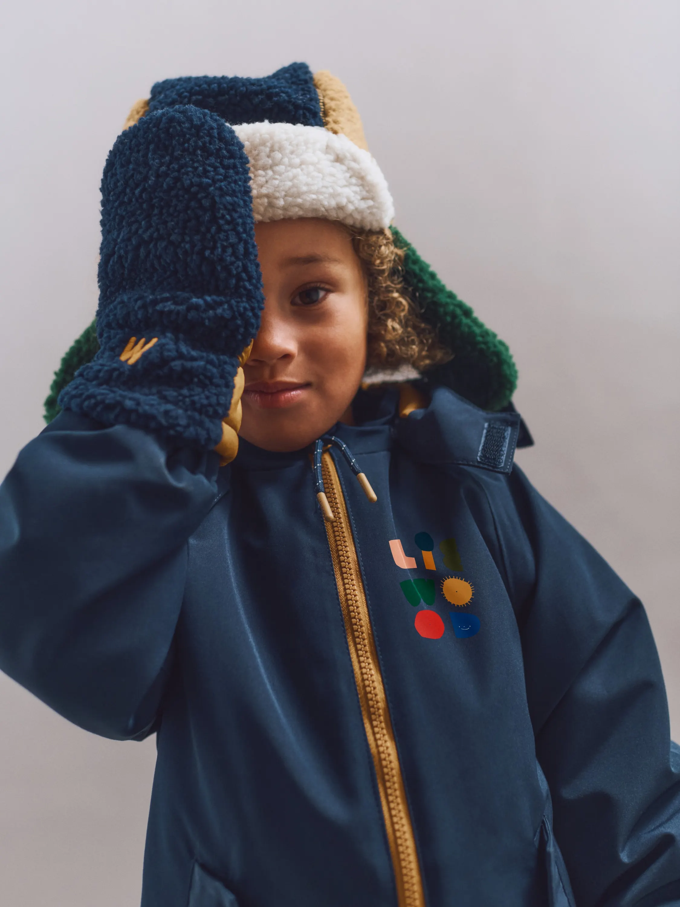 Liewood - rękawiczki z polaru Grethe Pile Gloves Classic navy multi mix Liewood - rękawiczki z polaru Grethe Pile Gloves Classic navy multi mix