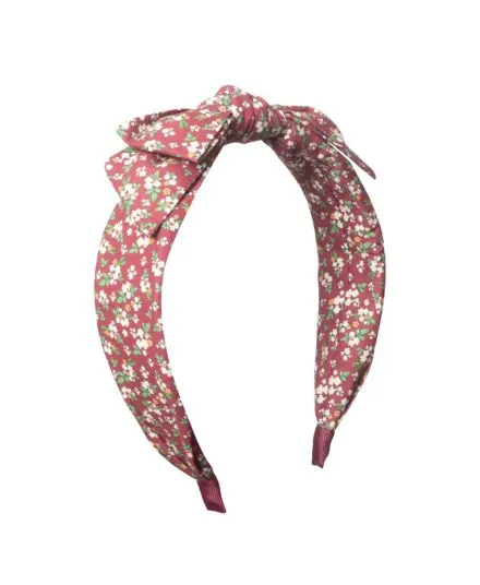 Mimi & Lula - opaska do włosów Edie Bow Burgundy