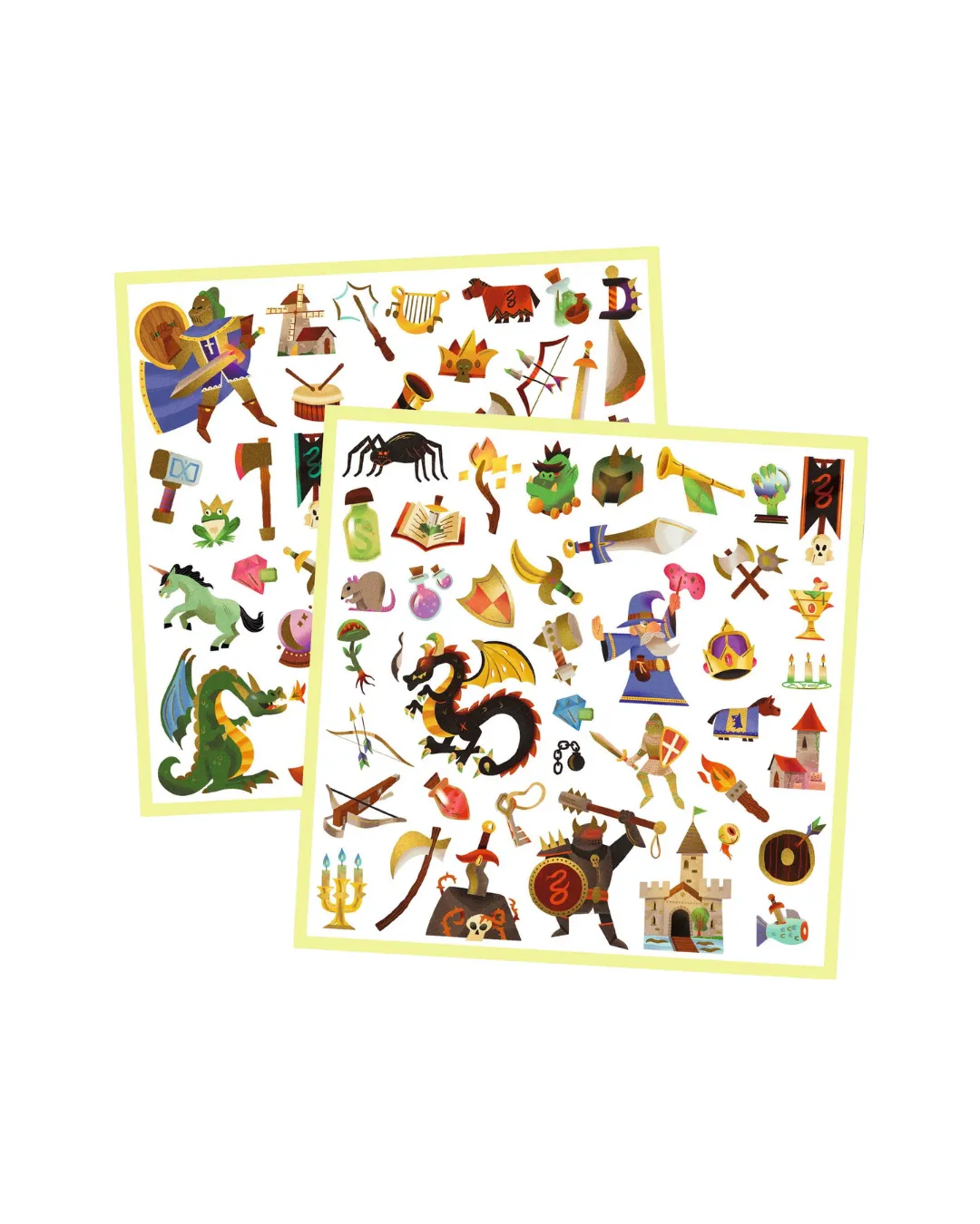 Djeco - metaliczne naklejki dla dzieci z motywem rycerzy