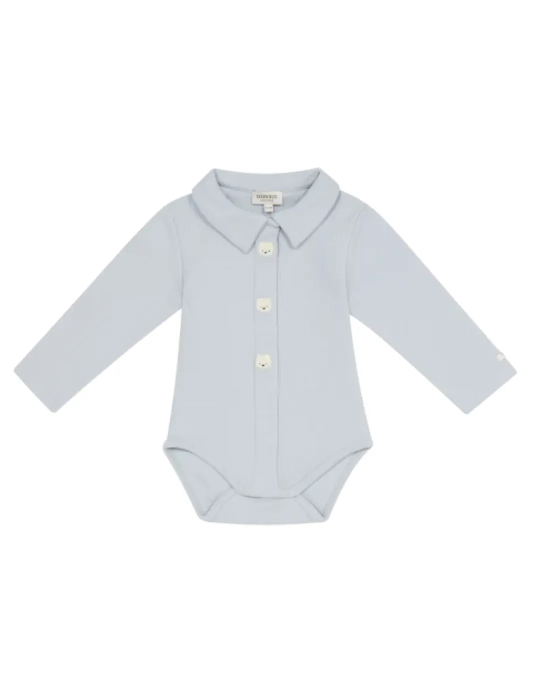 Donsje - body z kołnierzykiem Finnian Bodysuit Ice Blue