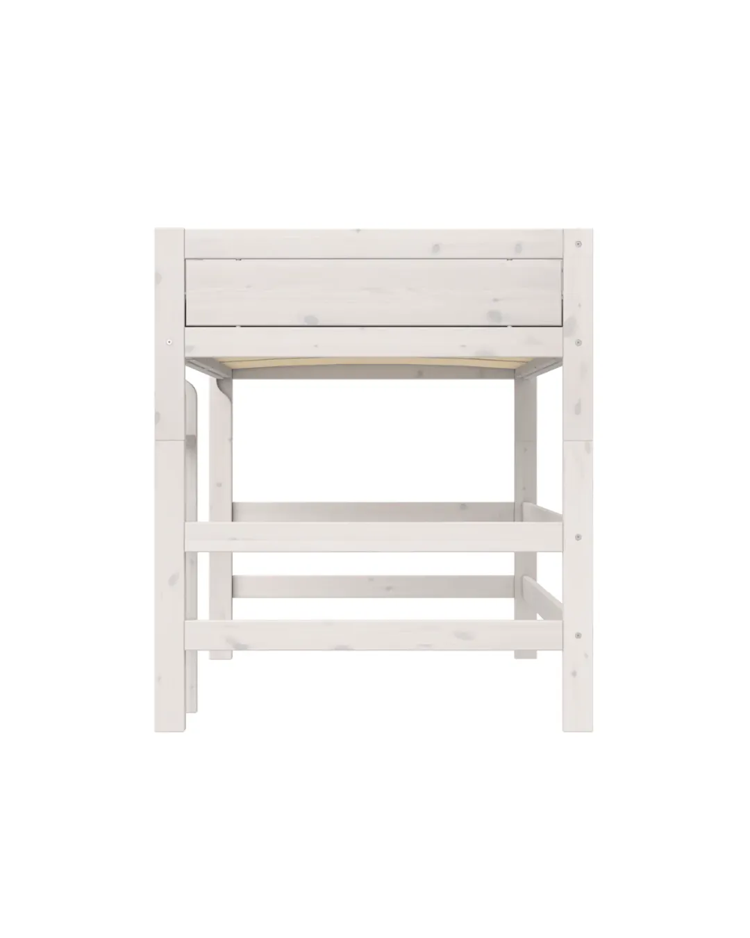 LIFETIME Kidsrooms - łóżko wysokie High Sleeper ze schodami 120x200 cm Whitewash Premium