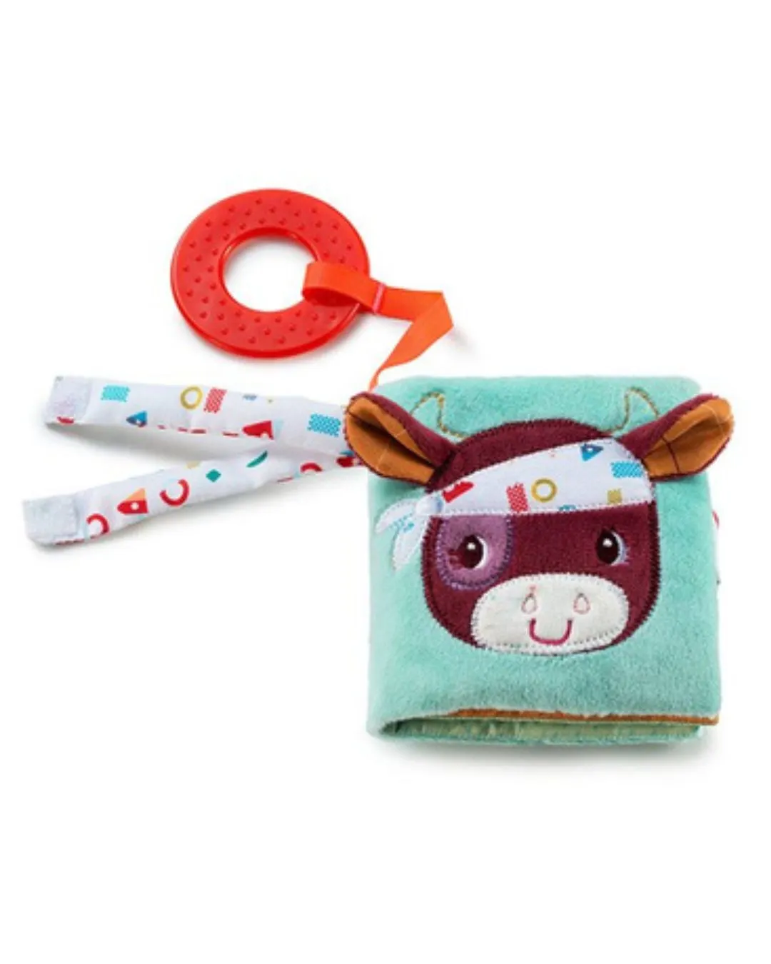 Lilliputiens - mini-książeczka wielofunkcyjna z szeleszczącą folią i gryzakiem Farma 6 m+