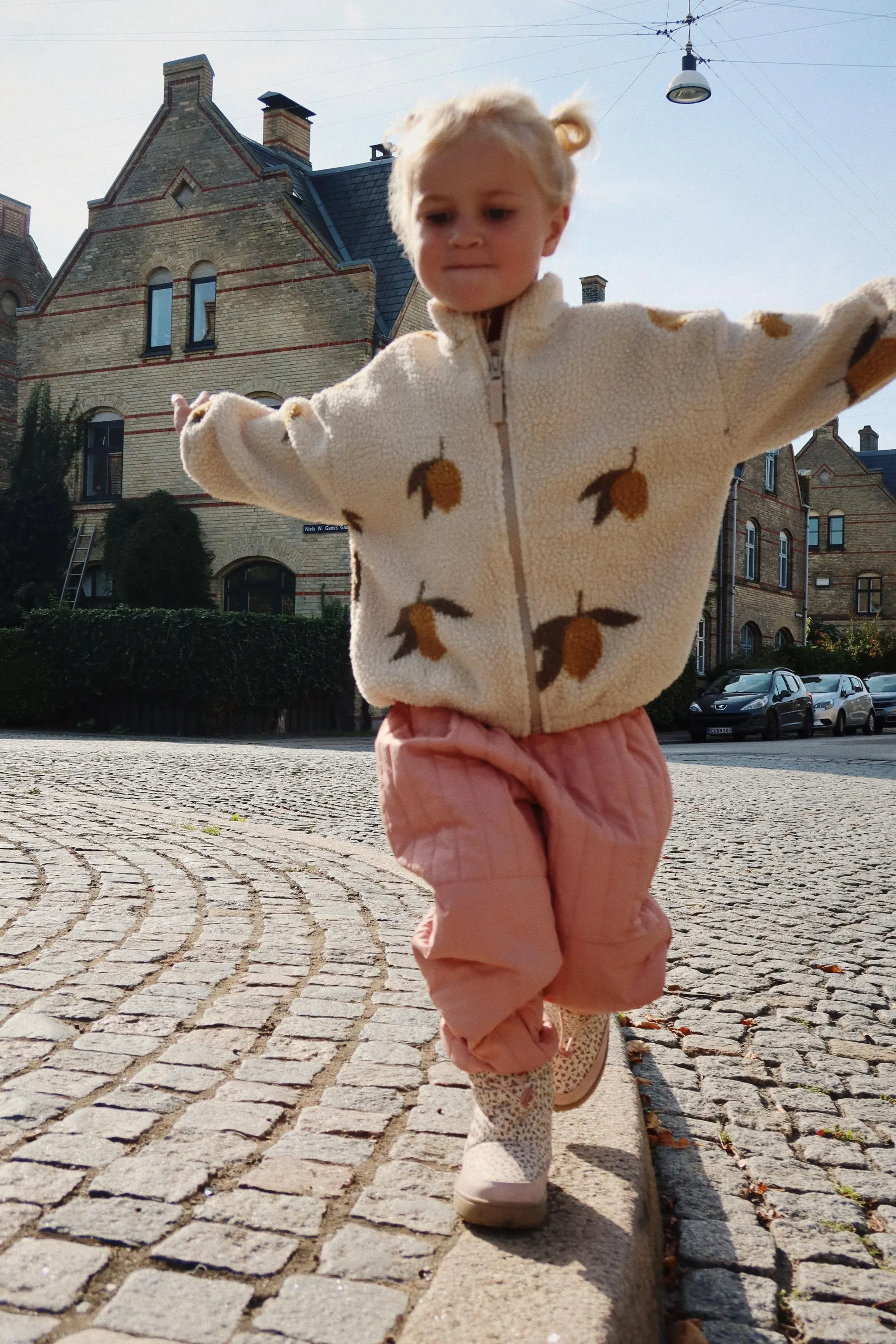 Konges Sløjd - kurtka dziecięca Teddy Jacket GRS Mon Grand Citron